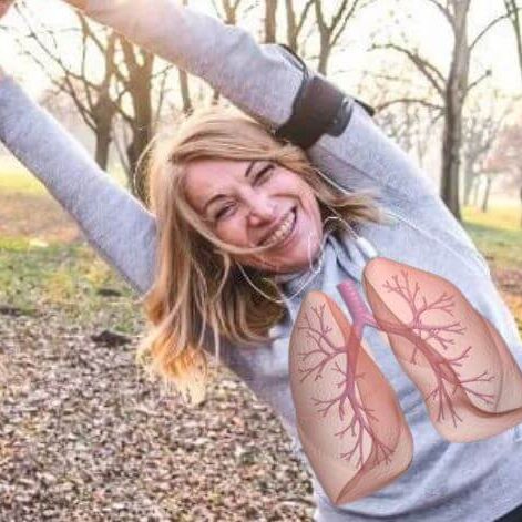 Mulher com pulmões